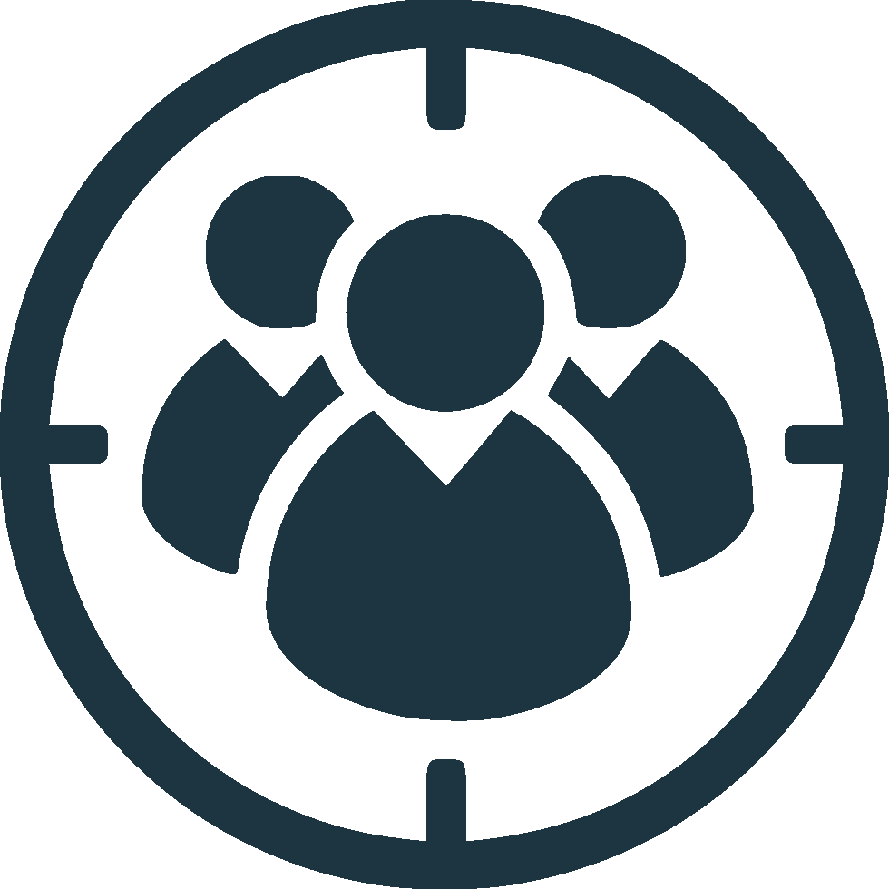 Three people in a circle icon