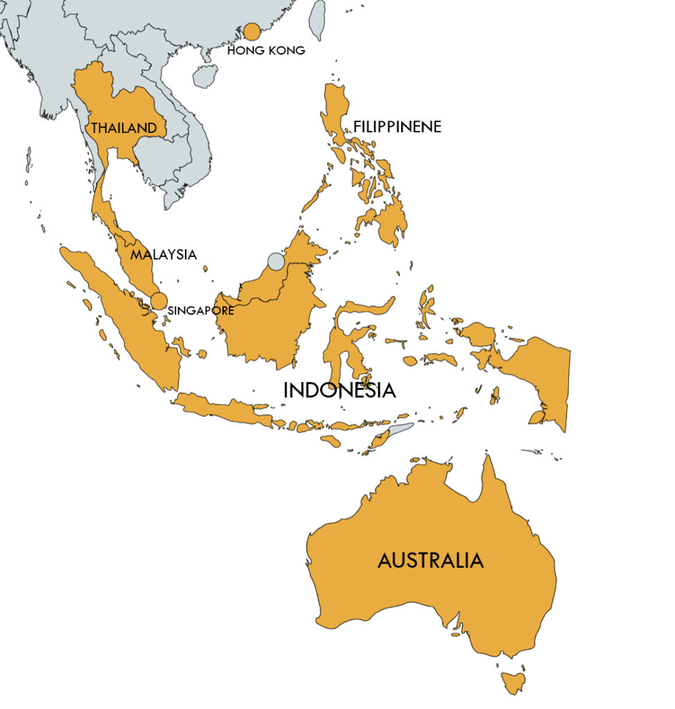 Humanostics territories South East Asia