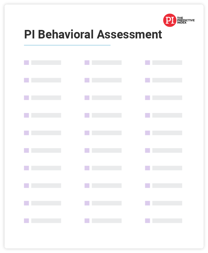 PI Behavioral Assessment graphic